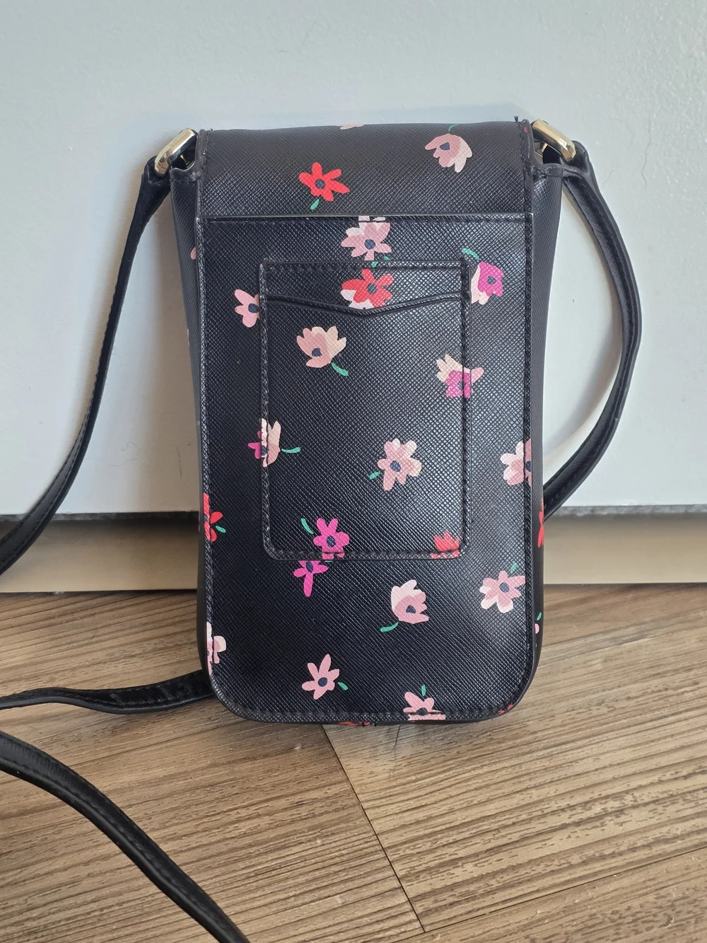 Kate Spade Black Floral Crossbody Phone Bag